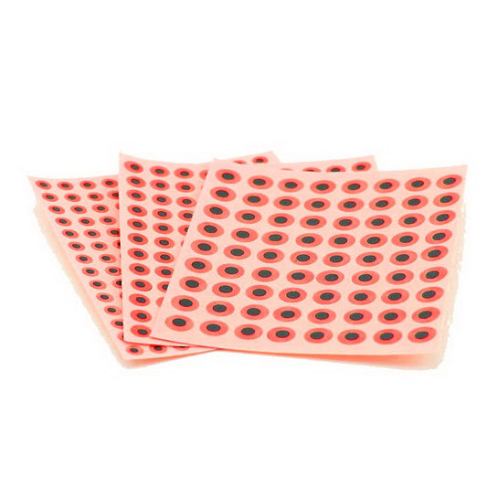 Fisheyes Flat - Red - 12mm - 56 pcs