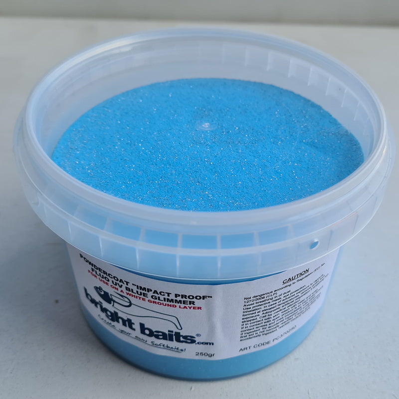 Powdercoating Impact Proof - FLUO UV - Blue - Glimmer