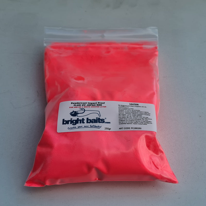 Powdercoating Impact Proof - FLUO UV - Japanese Red